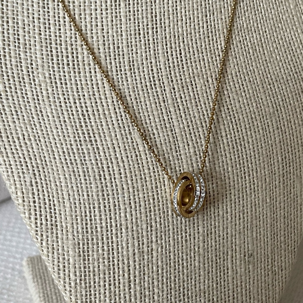 Interlocked Rings Necklace - Picture 2 of 6